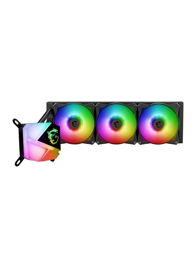 MAG Coreliquid C360 CPU Liquid Cooler, Compatible with Intel Socket LGA1700, 360mm Radiator Size, 78.73 CFM Fan Airflow, Two Ball Bearing, 4pin PWM, 2000 RPM Speed, ARGB Black
