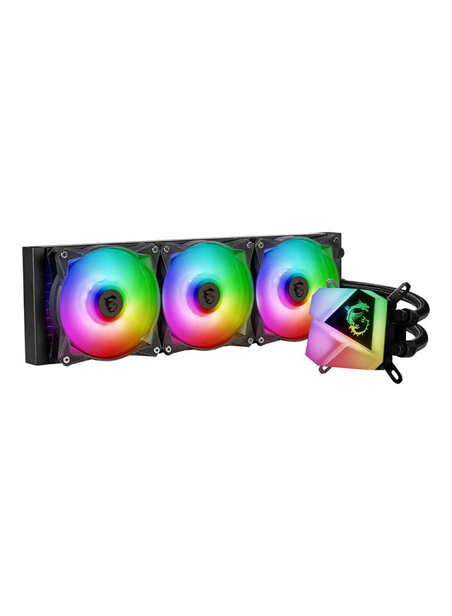 MAG Coreliquid C360 CPU Liquid Cooler, Compatible with Intel Socket LGA1700, 360mm Radiator Size, 78.73 CFM Fan Airflow, Two Ball Bearing, 4pin PWM, 2000 RPM Speed, ARGB Black