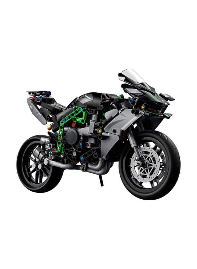42170 Technic Kawasaki Ninja H2R Motorcycle Toy, Vehicle Gift For Kids, Collectible Building Set For Boys And Girls Aged 10 And Over, Scale Model Kit For Independent Play (643 Pieces)