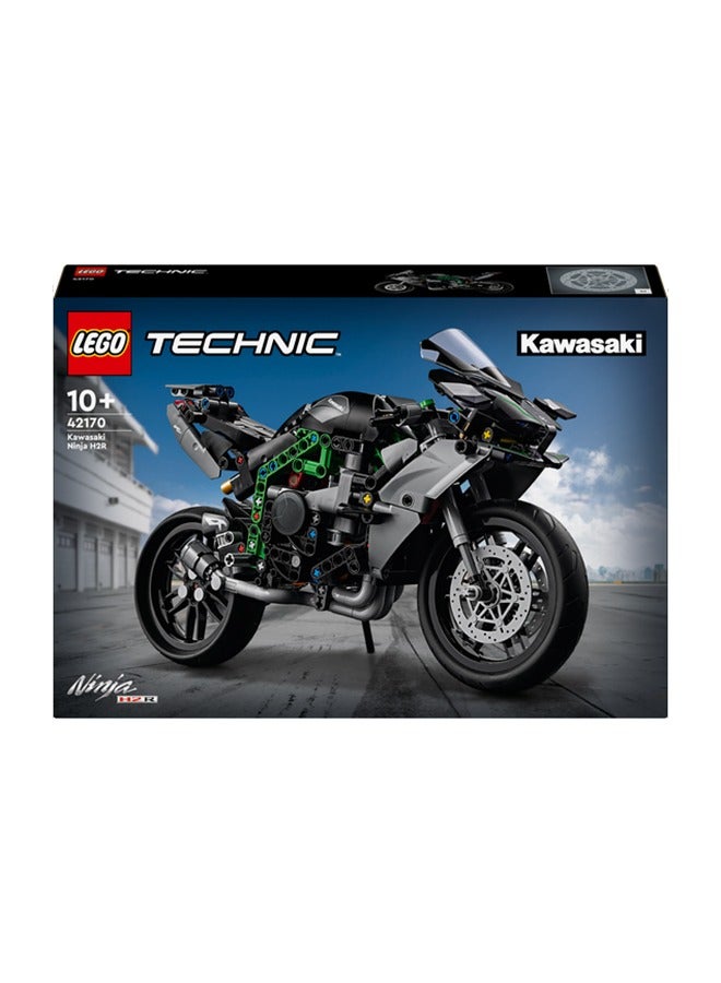 42170 Technic Kawasaki Ninja H2R Motorcycle Toy, Vehicle Gift For Kids, Collectible Building Set For Boys And Girls Aged 10 And Over, Scale Model Kit For Independent Play (643 Pieces)
