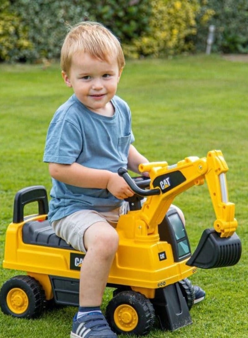 Kids CAT Excavator Construction Ride On - Yellow