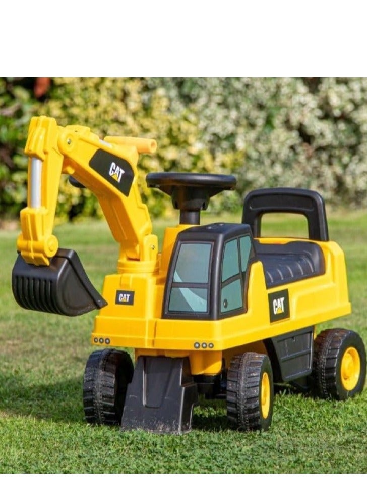 Kids CAT Excavator Construction Ride On - Yellow