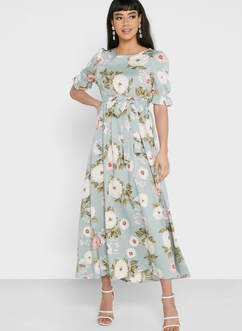 Puff Floral Dress