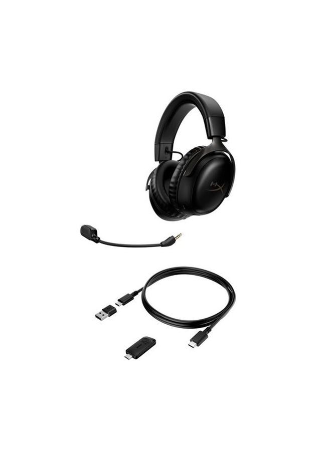 Cloud III Wireless Gaming Headset, PC, PS5, Xbox Series X|S, Angled 53mm Drivers, DTS, Memory Foam, Durable Frame, Ultra-Clear 10mm Mic, USB-C, USB-A With 3.5mm