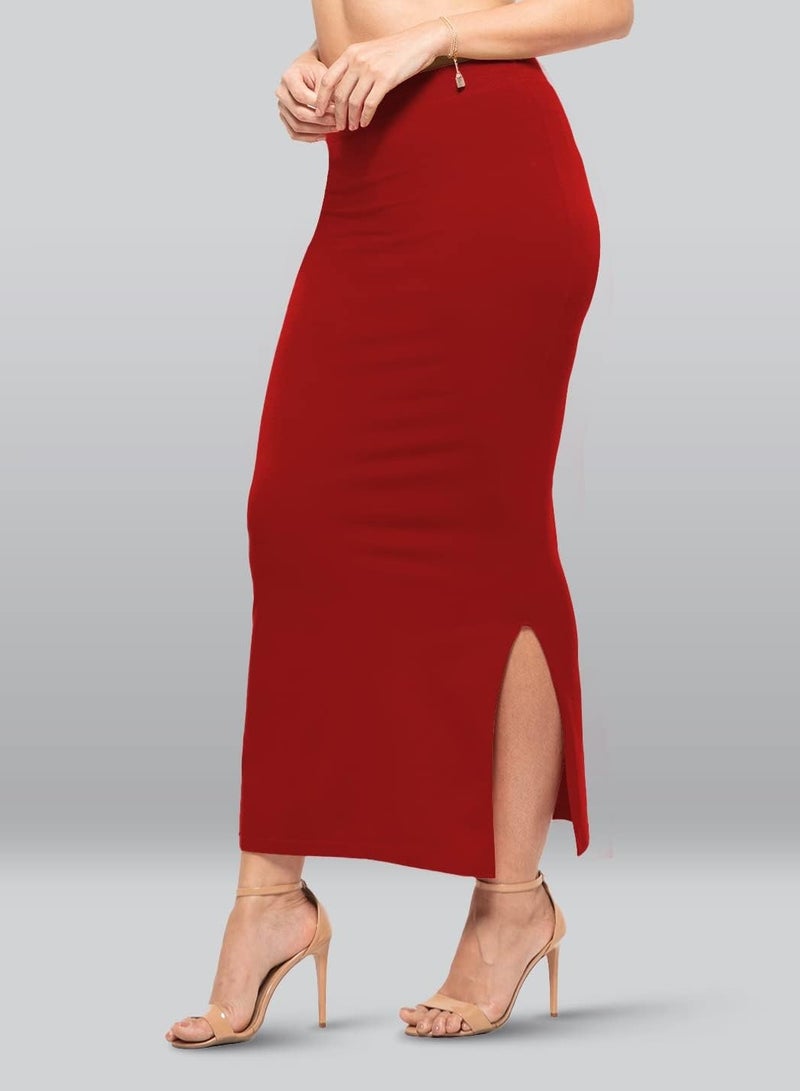 Lyra Lycra Saree Shapewear Petticoat for Women's Sarees Red, M