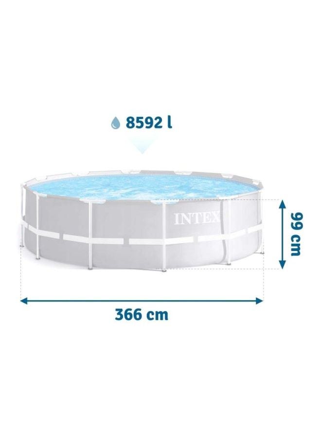 13-Piece Prism Frame Round Swimming Pool 3.66m X 99cm