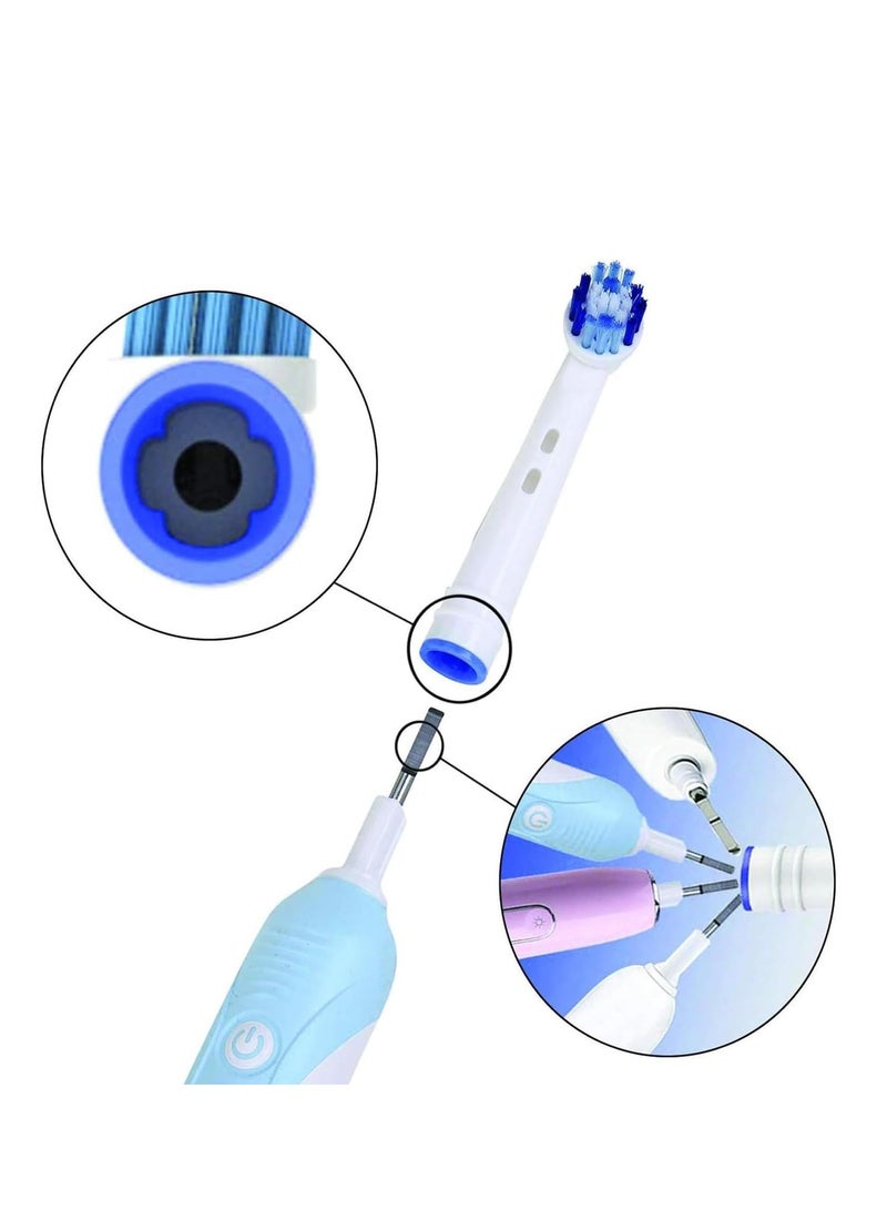 Replacement Brush Heads Compatible with OralB Braun- Pack of 8 Professional Electric Toothbrush Heads- Precision Refills for Oral-b 7000, Clean, Oral B Pro 1000, 9600, 500, 3000, 8000, Vitality Plus!