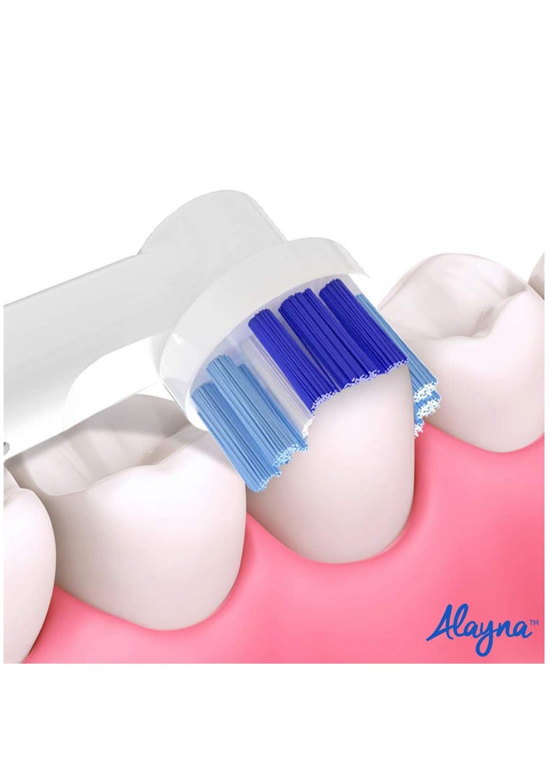 Replacement Brush Heads Compatible with OralB Braun- Pack of 8 Professional Electric Toothbrush Heads- Precision Refills for Oral-b 7000, Clean, Oral B Pro 1000, 9600, 500, 3000, 8000, Vitality Plus!