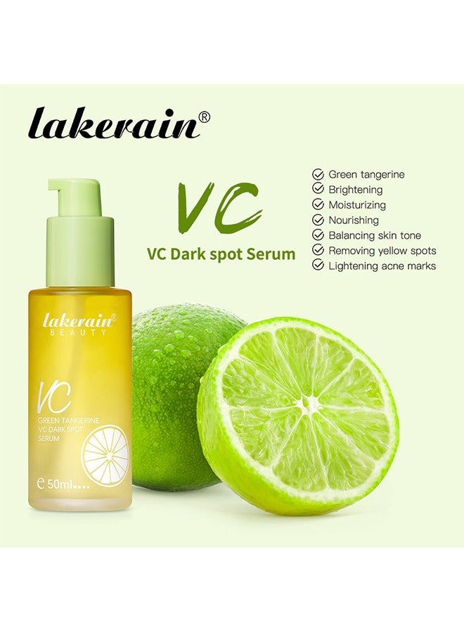 Green Tangerine VC Dark Spot Serum,Help Fade Sun Spots and Dark Spot,For Face & Neck and Eye Care Organic Anti-Aging Serum,Niacinamide And Arbutin Serum, For Whiten Remove Yellowing and Brighten skin