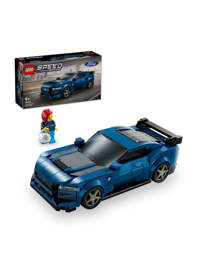 Speed Champions Ford Mustang Dark Horse Sports Car Toy Vehicle for 9 Plus Year Old Boys & Girls, Buildable Model Set with Driver Minifigure, Kids' Bedroom Decoration, Birthday Gift Idea 76920 (344 pieces)