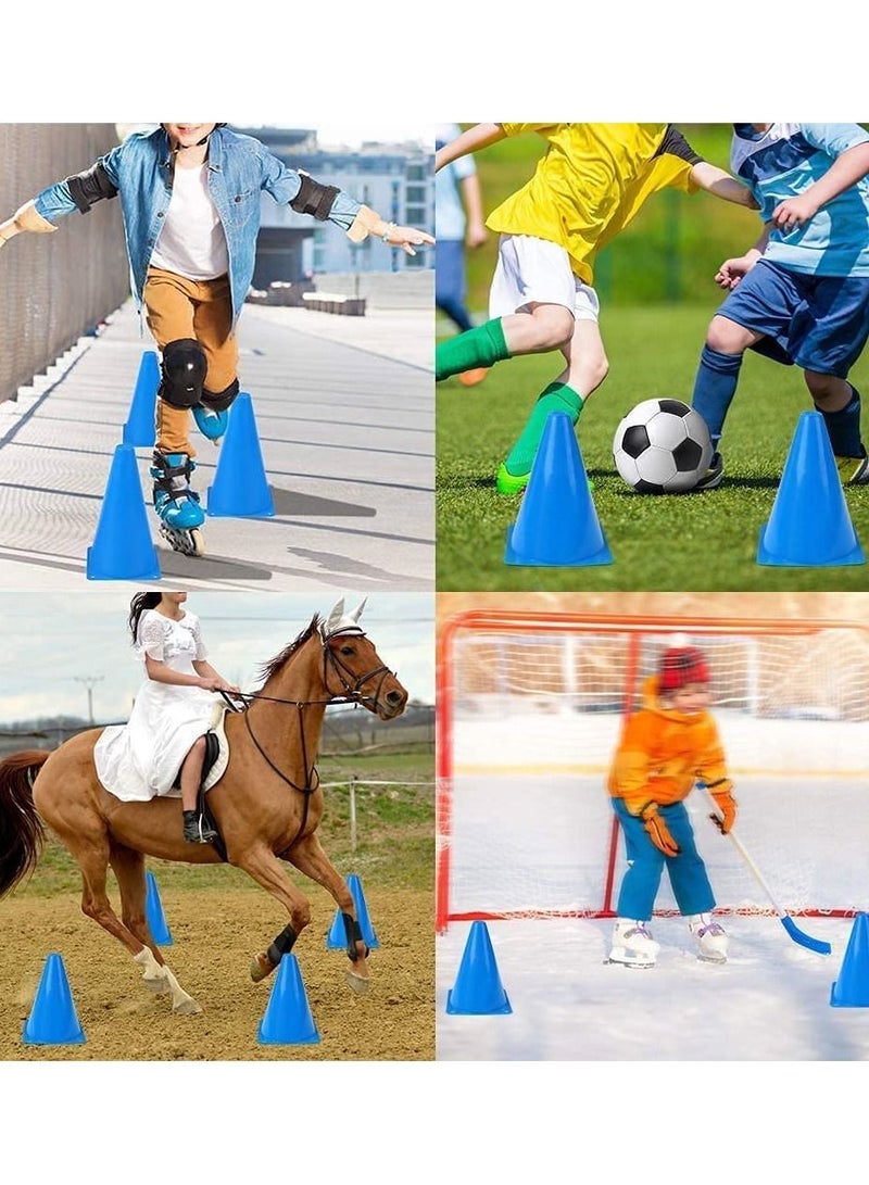 Agility Marker Cone Set for Athletics Outdoor Sport Cones 25 Pack- 23 cm
