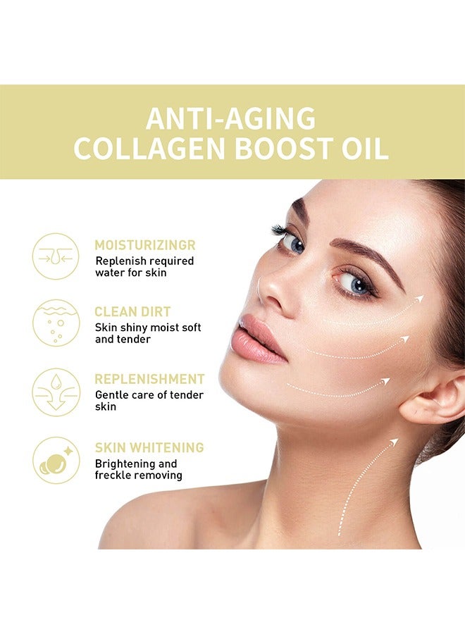 Anti Aging Collagen Boost Oil- Collagen Anti-Wrinkle Oil , Collagen Booster For Face With Hyaluronic Acid 30ml