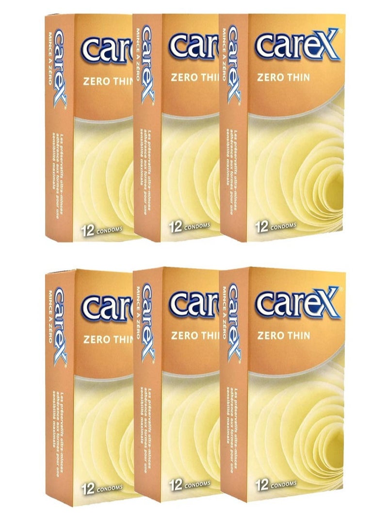 Pack Of 6 Boxes Zero Thin Condoms