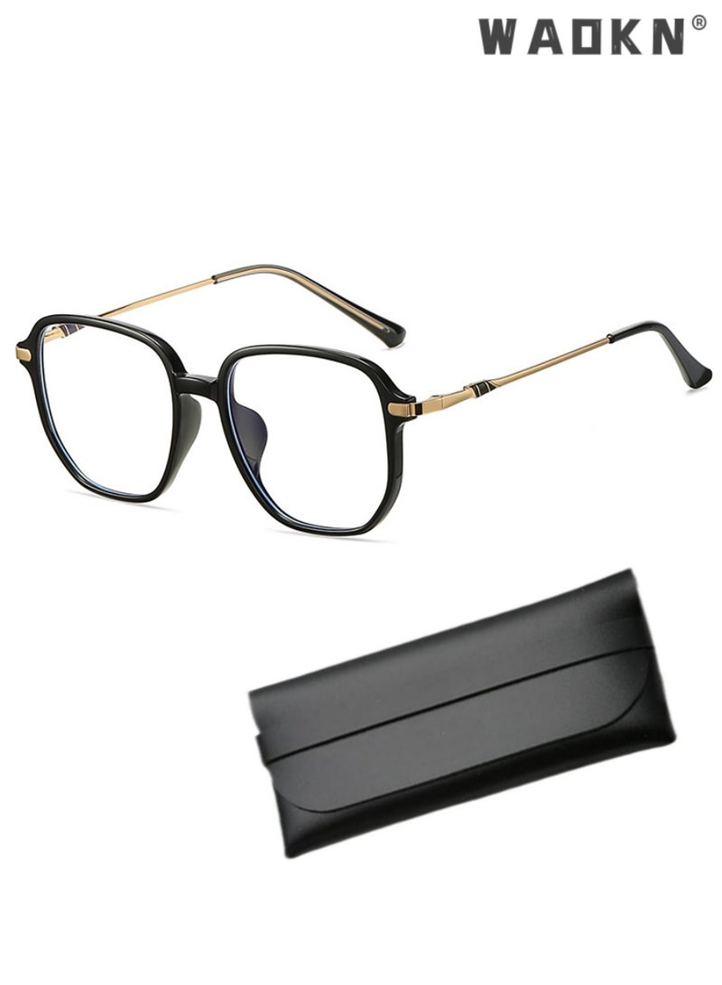 Blue Light Blocking Glasses Blue Light Filter Computer Reading Gaming TV Phones Square Eyeglasses Fashion Anti Eyestrain Headache Eyewear for Women Men, Anti Eye Eyestrain UV 400 Protection Reading