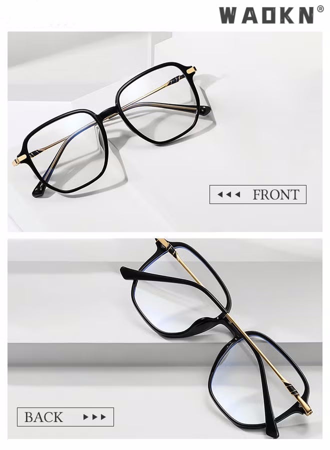 Blue Light Blocking Glasses Blue Light Filter Computer Reading Gaming TV Phones Square Eyeglasses Fashion Anti Eyestrain Headache Eyewear for Women Men, Anti Eye Eyestrain UV 400 Protection Reading
