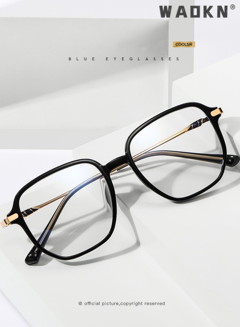 Blue Light Blocking Glasses Blue Light Filter Computer Reading Gaming TV Phones Square Eyeglasses Fashion Anti Eyestrain Headache Eyewear for Women Men, Anti Eye Eyestrain UV 400 Protection Reading