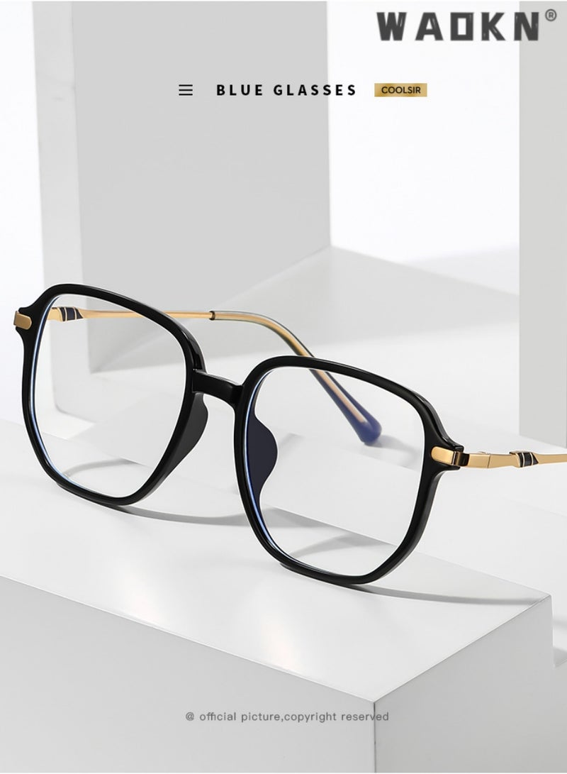 Blue Light Blocking Glasses Blue Light Filter Computer Reading Gaming TV Phones Square Eyeglasses Fashion Anti Eyestrain Headache Eyewear for Women Men, Anti Eye Eyestrain UV 400 Protection Reading