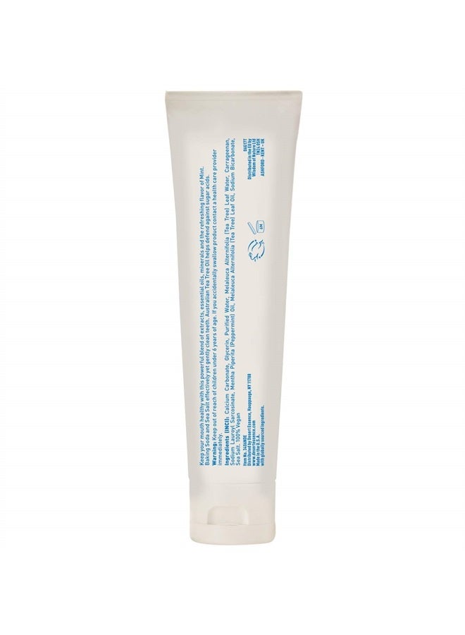 Tea Tree Oil Toothpaste - Mint - 6.25 Oz - Refreshing Taste - Deep Cleans Teeth & Gums - Helps Fight Plaque - Sea Salt - Pure Essential Oil - Baking Soda - Promotes Healthy Mouth