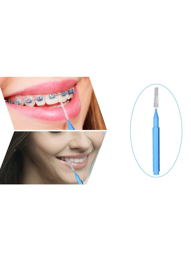 100pcs Braces Brush Disposable Interdental Brush Toothpick Dental Tooth Flossing Head Oral Dental Hygiene Flosser Dental Hygiene Flosser Tooth Cleaning Tools (Mixed Color)