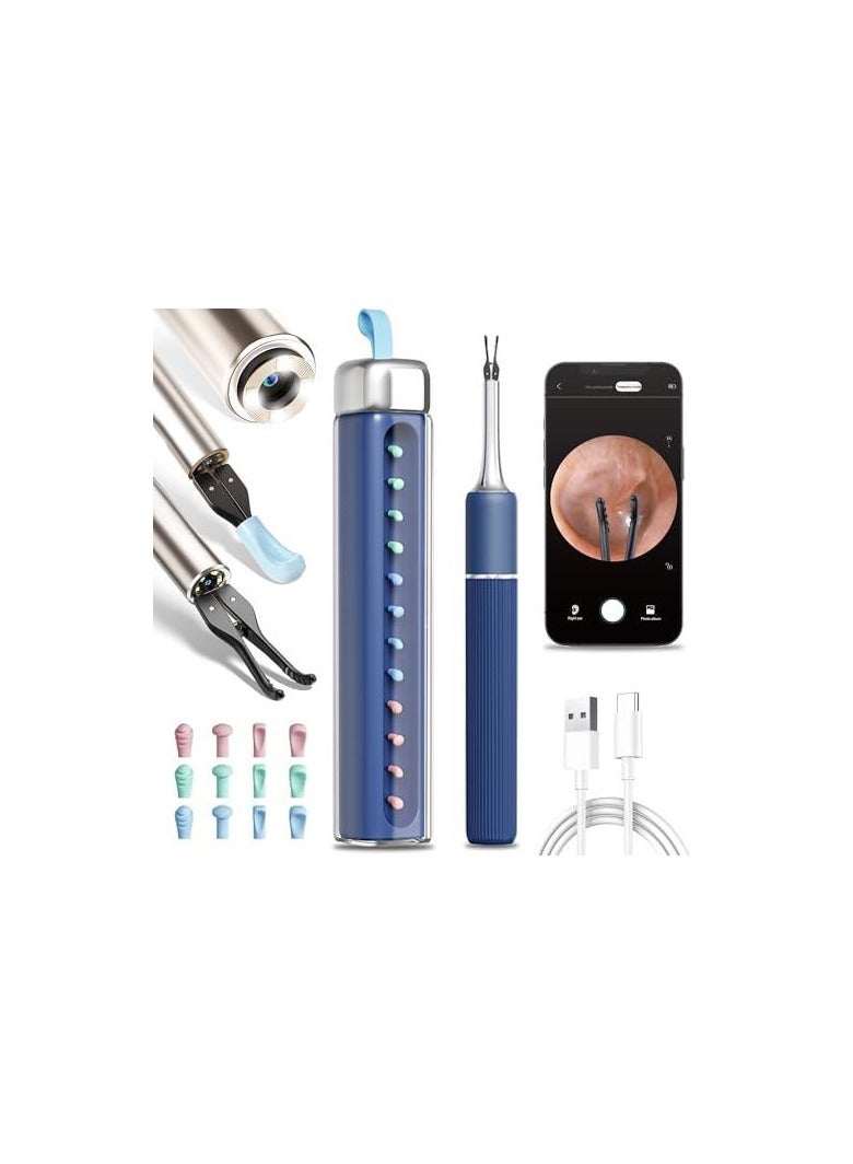 Ear Wax Removal, Ear Cleaner with Camera with 1080P, Ear Wax Removal Tool with 6 LED Light, Ear Wax Removal Kit with 8 Ear Pick, Ear Camera for iPhone, iPad, Android Phones