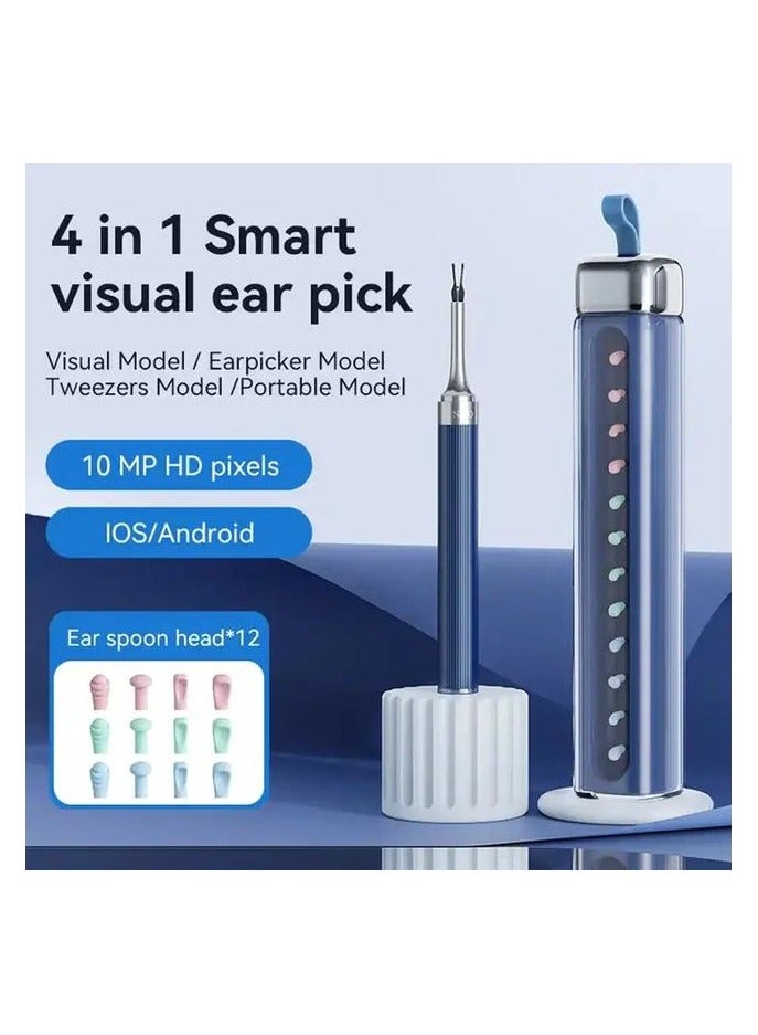 Ear Wax Removal, Ear Cleaner with Camera with 1080P, Ear Wax Removal Tool with 6 LED Light, Ear Wax Removal Kit with 8 Ear Pick, Ear Camera for iPhone, iPad, Android Phones