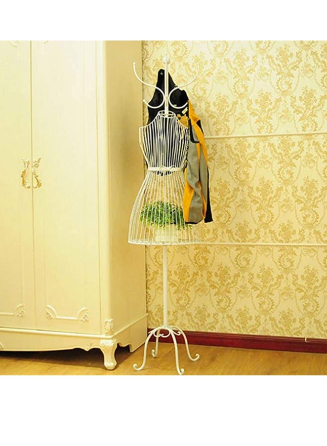 TOMSUN Decorative Female Mannequin Torso with Stand Adjustable Dress Form Mannequin Body Dress Jewelry Stand