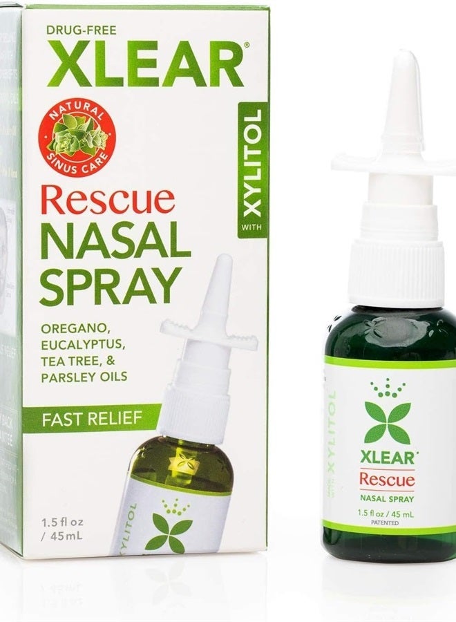 Rescue Nasal Spray with Xylitol, Oregano and Tea Tree (Pack of 1)