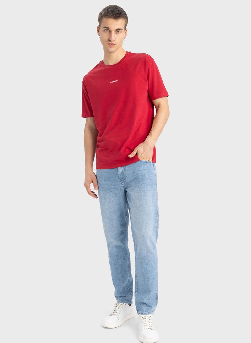 Regular Fit Crew Neck Printed T-Shirt