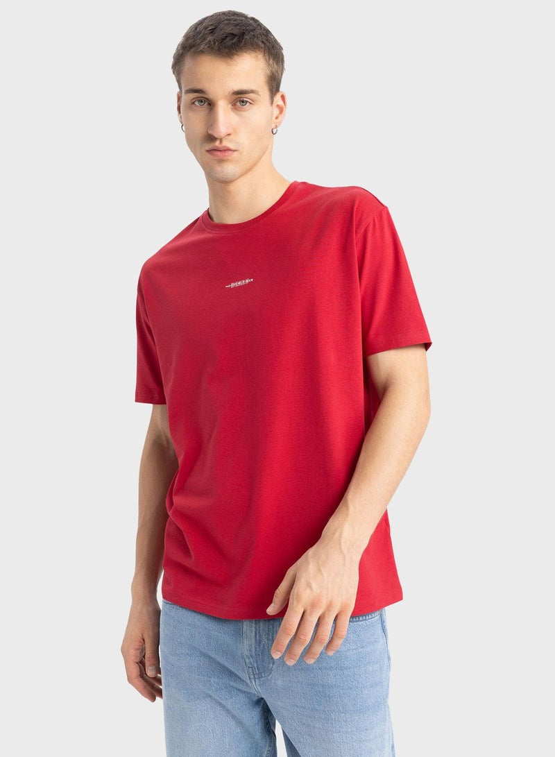 Regular Fit Crew Neck Printed T-Shirt