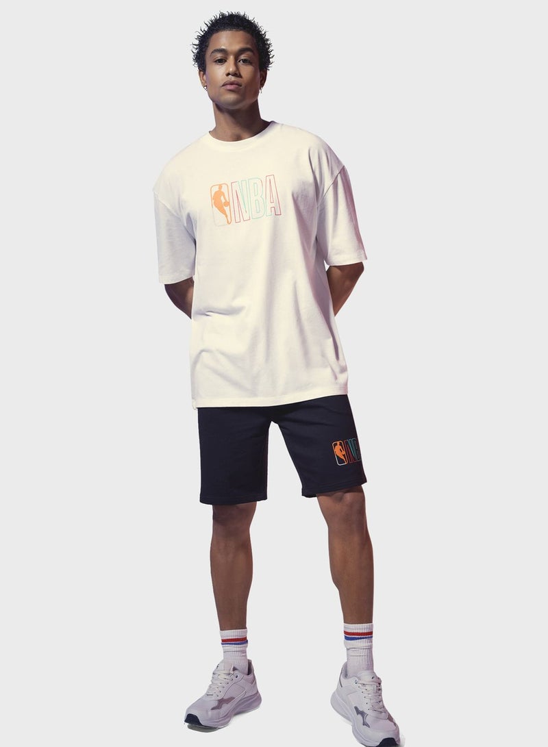 Defactofit Nba Wordmark Oversize Fit T-Shirt