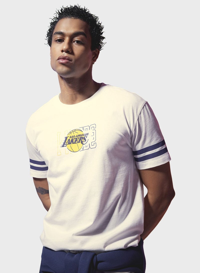 Defactofit Nba Los Angeles Lakers Standard Fit T-S