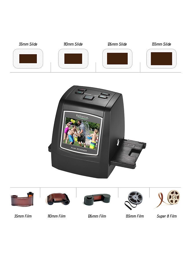 Film Scanner, High-Resolution, 14MP/22MP Film Slide Scanner, Convert 35mm 135mm 126mm 110mm 8mm Color Monochrome Slide Film Negative into Digital Picture, with 2.4 Inch LCD Display