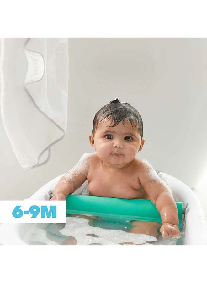 4-In-1 Grow-With-Me Bath Tub - White/Teal