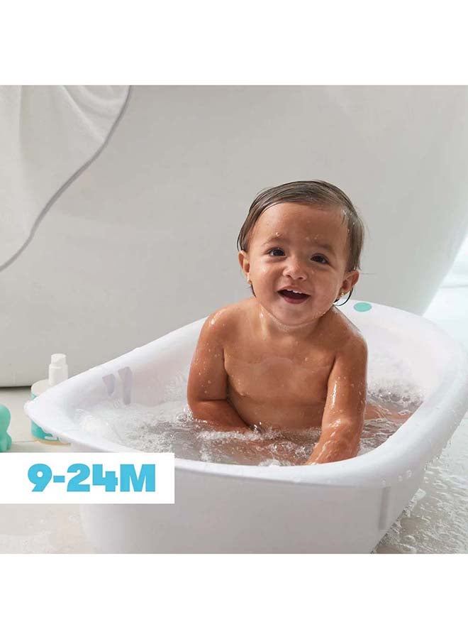 4-In-1 Grow-With-Me Bath Tub - White/Teal