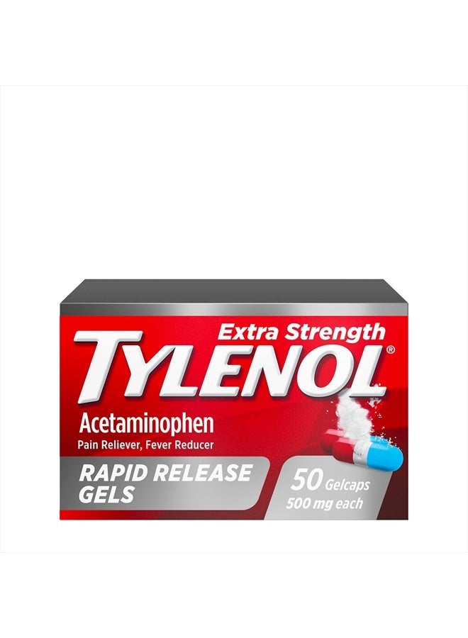 Extra Strength Acetaminophen Rapid Release Gels For Pain And Fever 50 Count