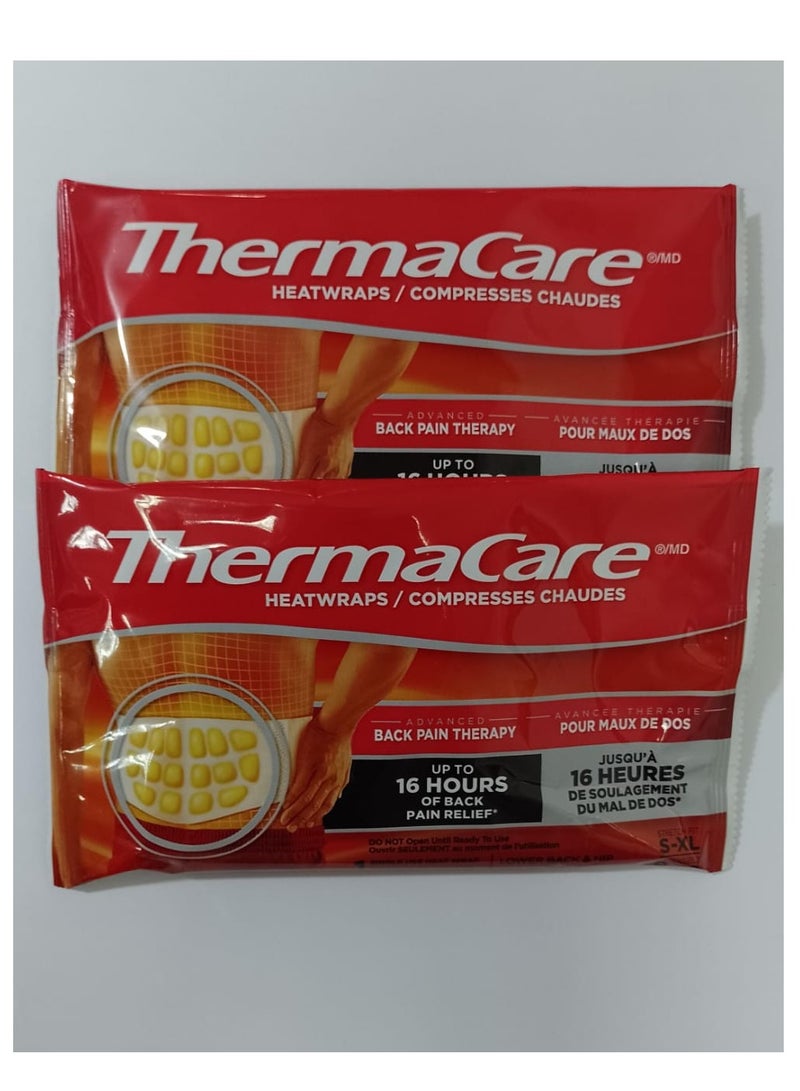 Lower Back & Hip Pain Therapy Heatwraps S/XL Size