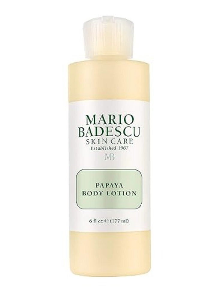 Mario Badescu Papaya Body Lotion, Nourishing and Softening Body and Hand Moisturizer For All Skin Types 177ml