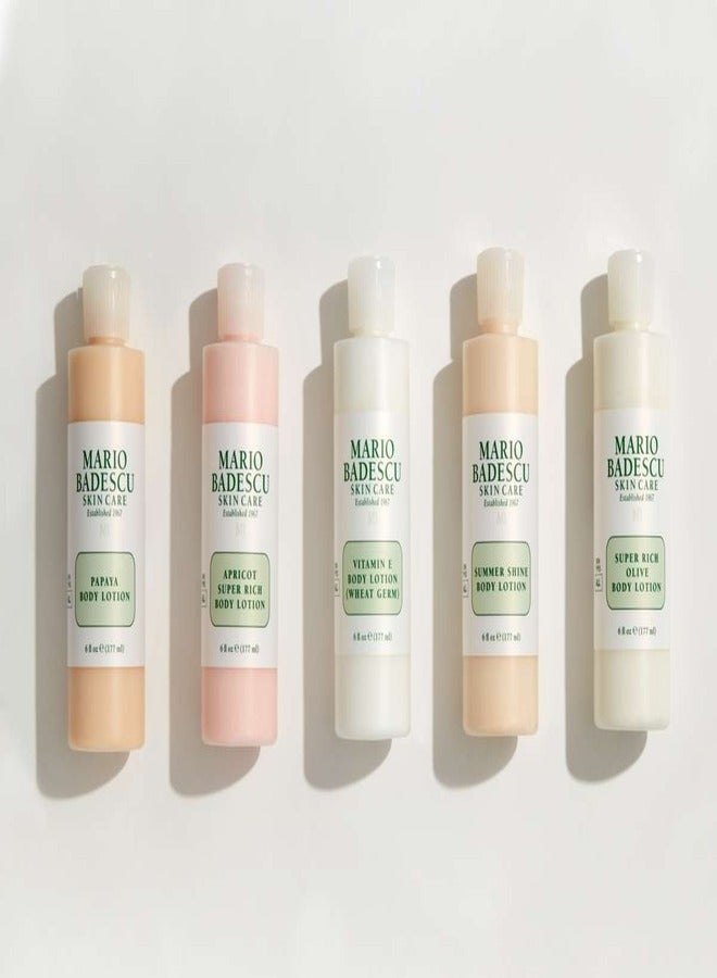 Mario Badescu Papaya Body Lotion, Nourishing and Softening Body and Hand Moisturizer For All Skin Types 177ml