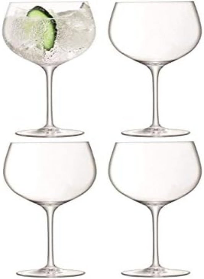 Lsa International Balloon Gin Balloon Glass 680 Ml Clear, Set Of 4, Dishwasher Safe, Bl03