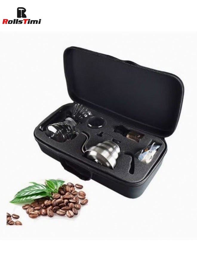 Drip Coffee Maker Set With Carry Case Black 45x14x29cm