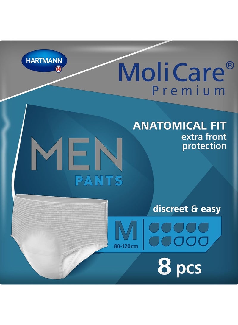 MoliCare Premium Adult Diaper Pants Men Pants for men with light Incontinence Medium 7 drops 8 pieces