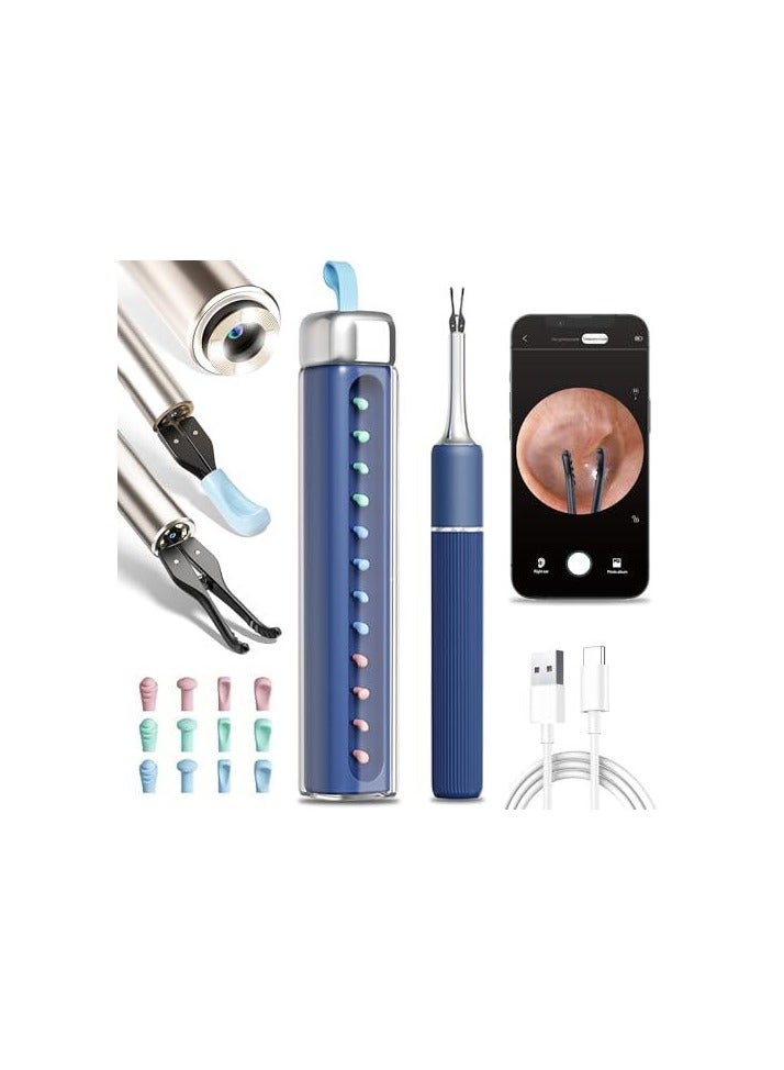 Ear Wax Removal, Ear Cleaner with Camera with 1080P, Ear Wax Removal Tool with 6 LED Light, Ear Wax Removal Kit with 8 Ear Pick, Ear Camera for iPhone, iPad, Android Phones