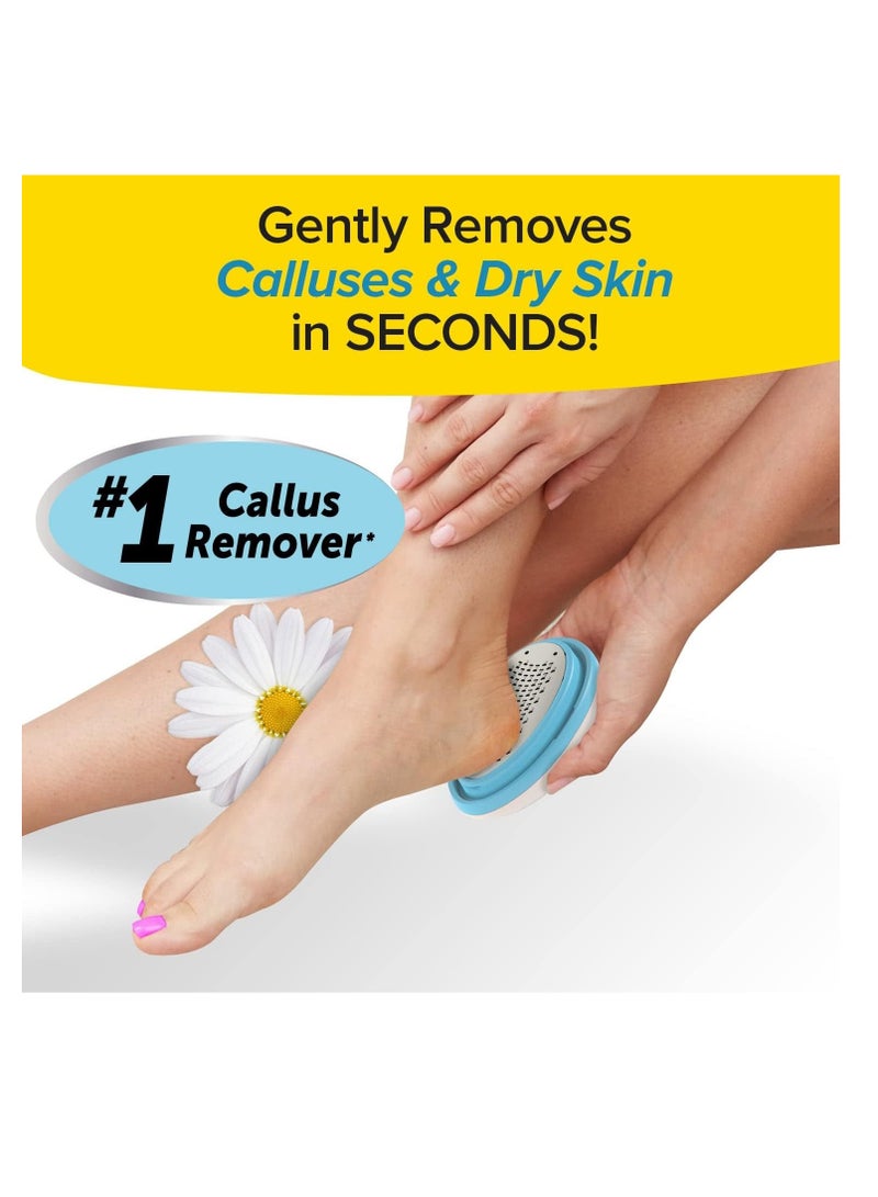 PedEgg Classic Callus Remover, As Seen On TV, New Look, Safely and Painlessly Remove Tough Calluses & Dry Skin to Reveal Smooth Soft Feet, 135 Precision Micro-Blades, Traps Shavings Mess-Free