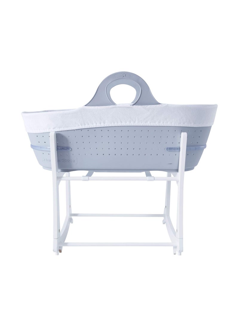 Tommee Tippee Sleepee Moses Basket With Stand - Grey/White