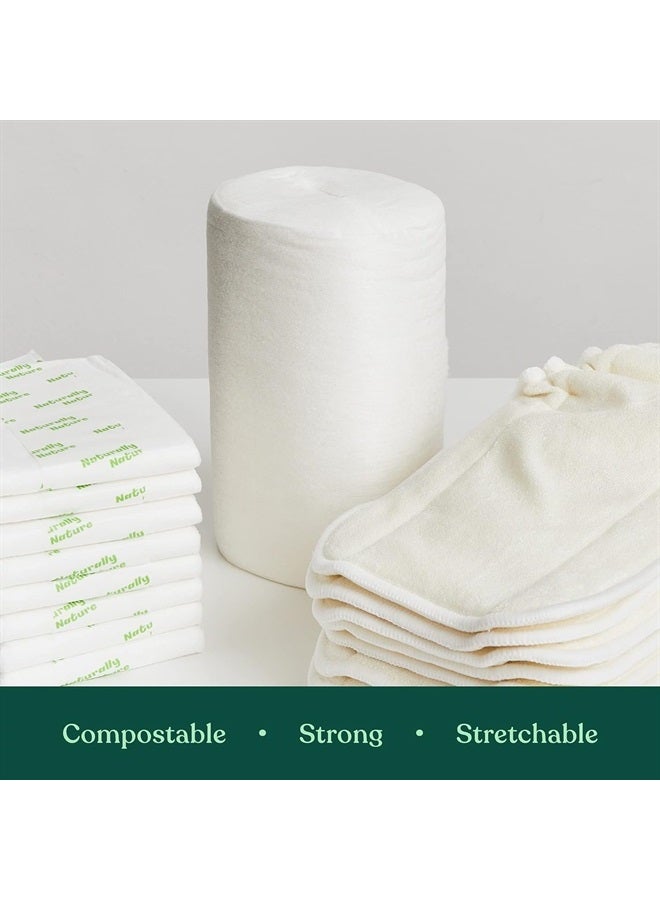 Disposable Cloth Diaper Liners - 400 Count - (4 Rolls, 100 Sheets per Roll)