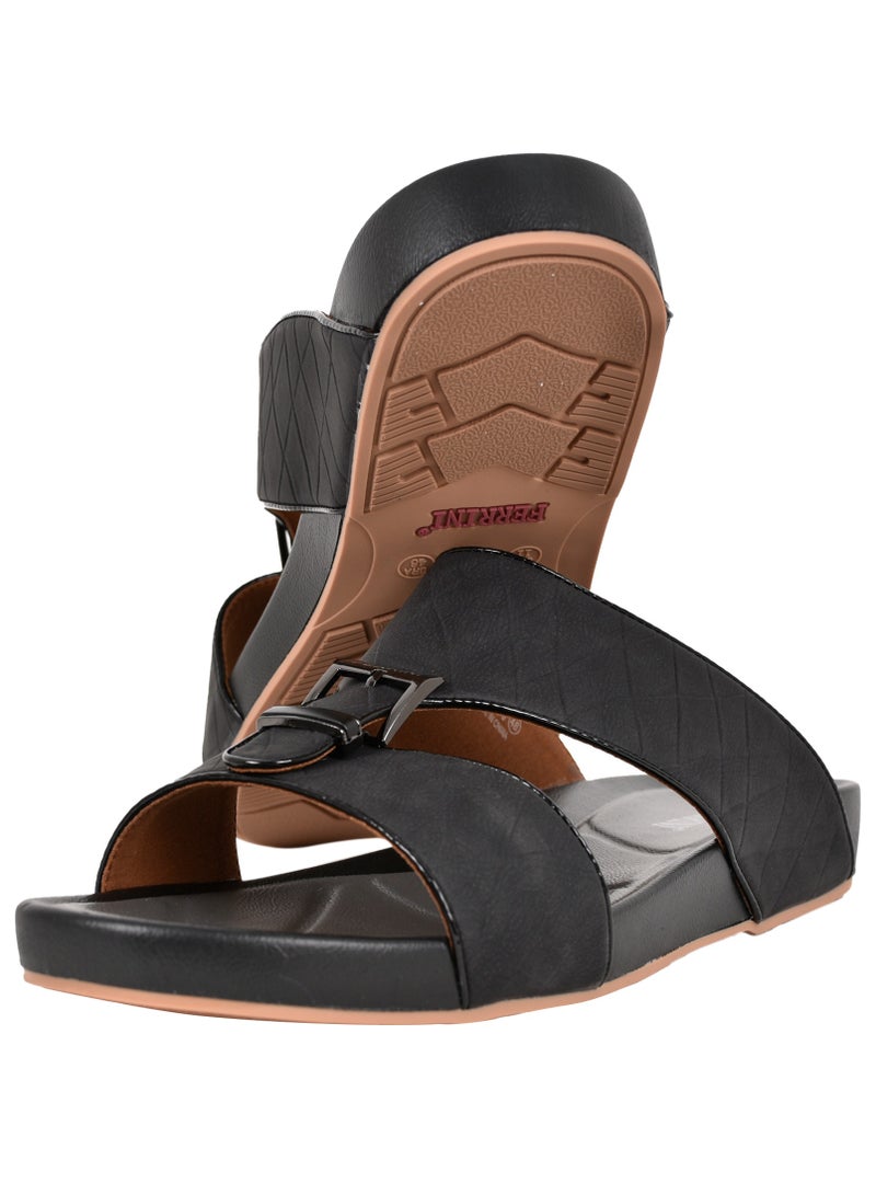 Mens Buckle Detailed Jumbo Arabic Sandals