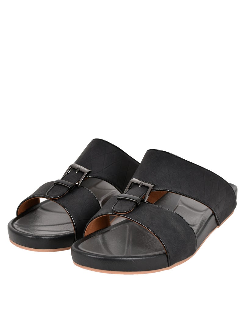 Mens Buckle Detailed Jumbo Arabic Sandals