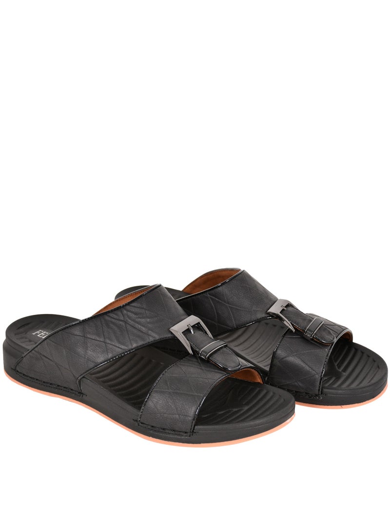 Mens  Stylish Black Arabic Sandals