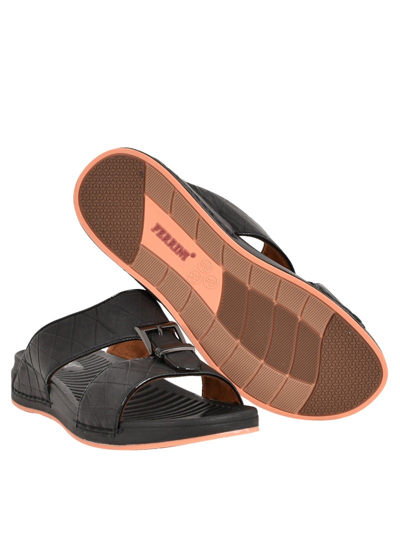 Mens  Stylish Black Arabic Sandals