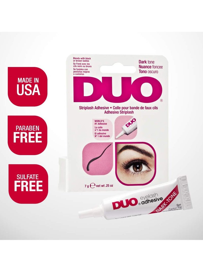 DUO Strip Eyelash Adhesive for Strip Lashes, Dark Tone, 0.25 oz, 1-Pack